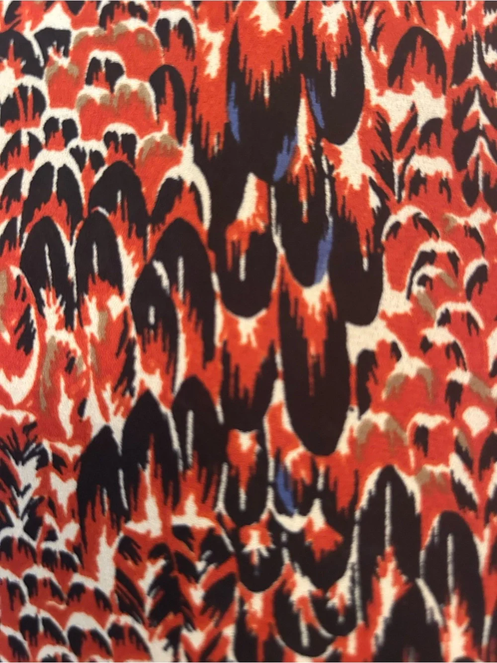 Veronica XS Red and Black Printed Long-Sleeve Top